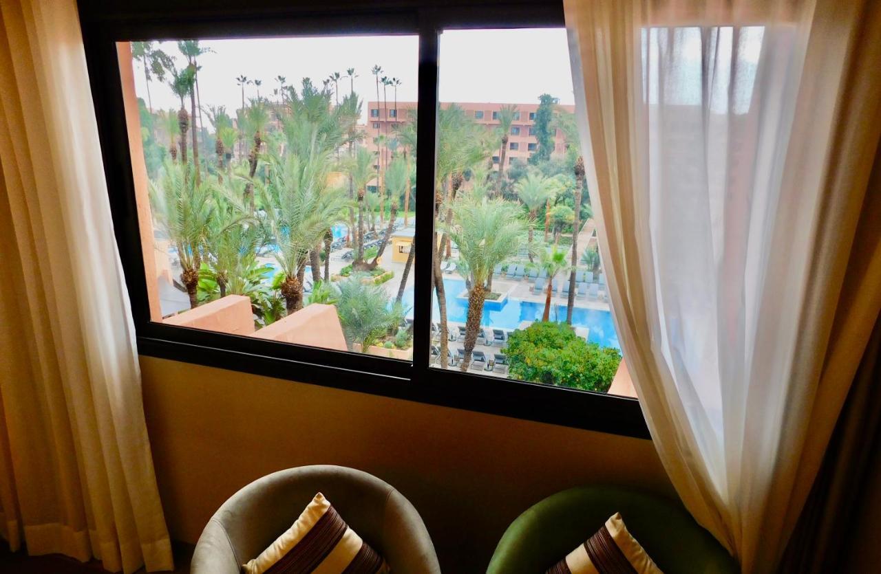 Hotel Kenzi Rose Garden Marrakesh Exterior foto View from a room at the hotel